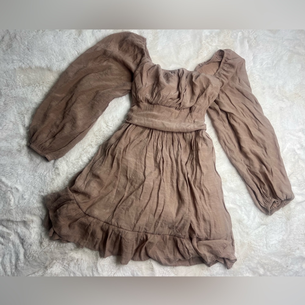2XL tan dress open back
